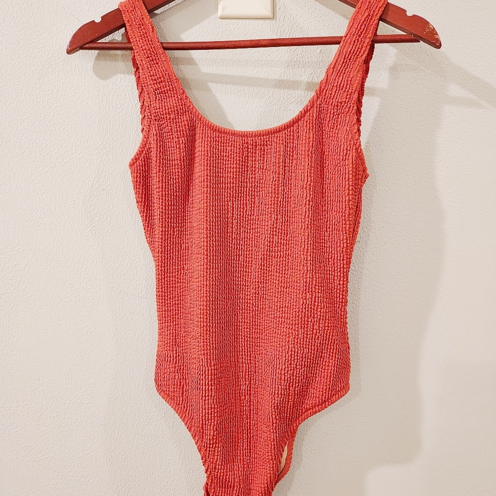 Madewell Ribbed One Piece Swimsuit, S